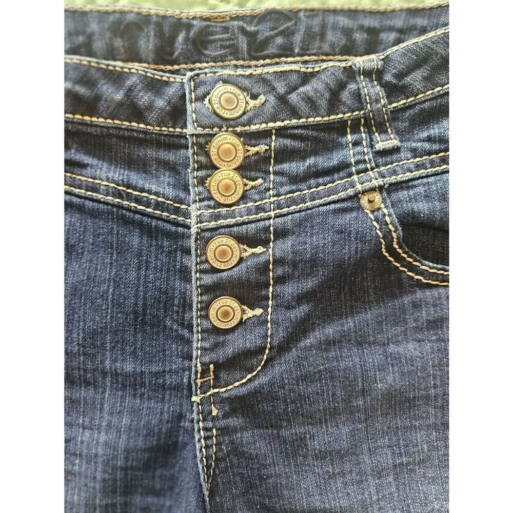 Rue 21 High-Rise Button Fly Denim Shorts – Size 5/6